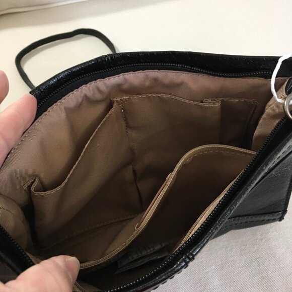 The Sak BlacK Leather Crossbody Bag With Leather Wallet - Picture 4 of 10